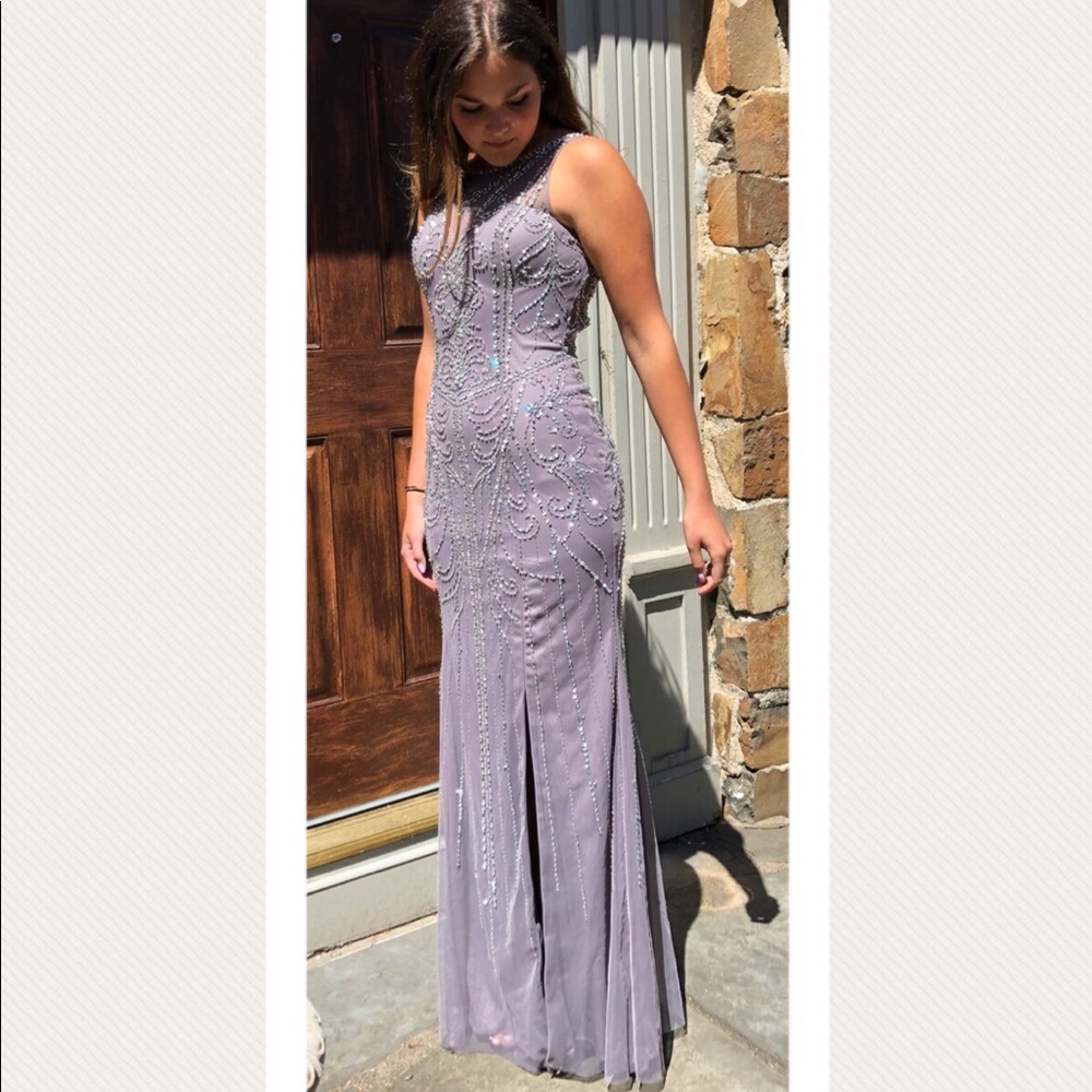 Sean Collection full length beaded prom dress gown